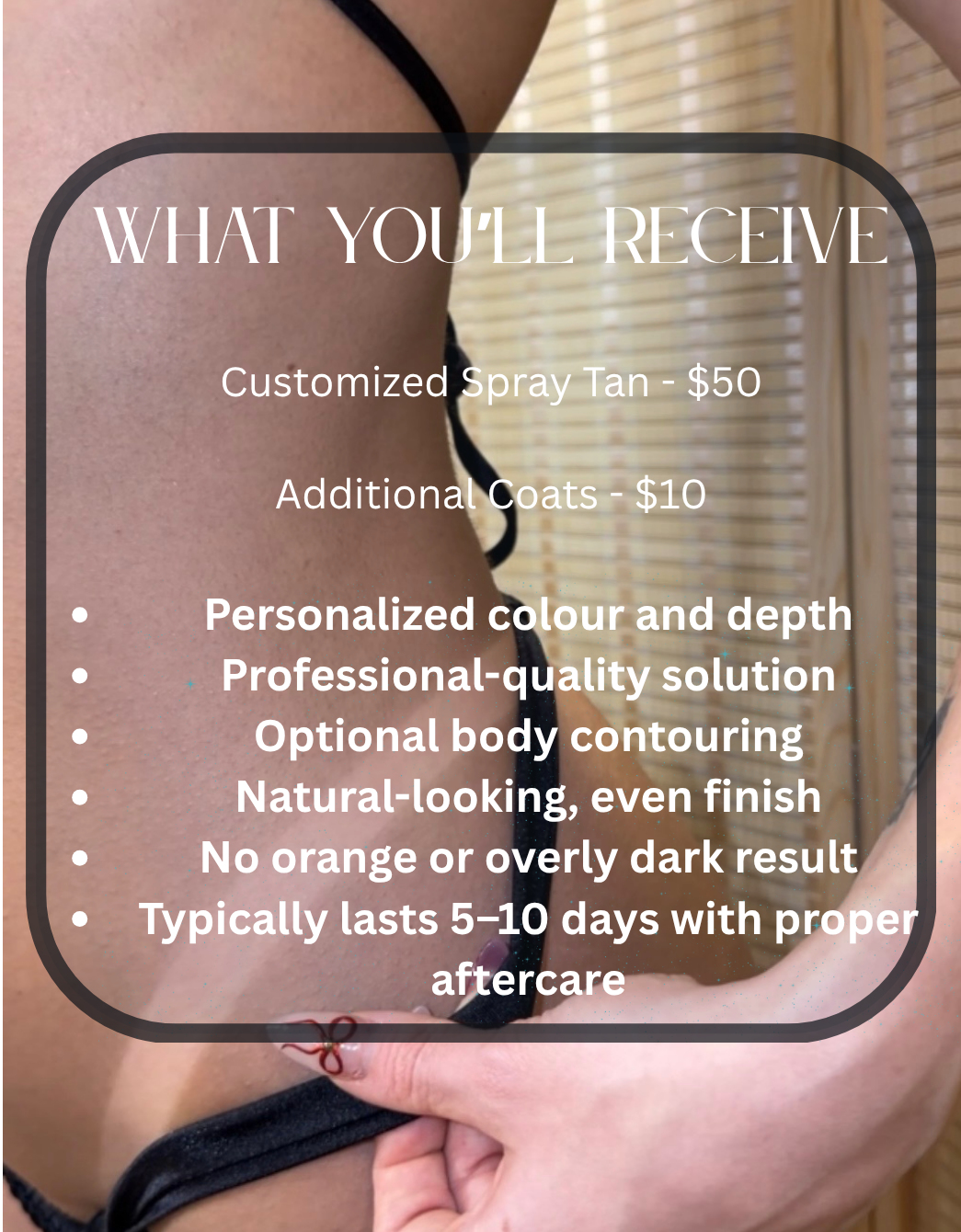 Spray Tan What You Receive Image